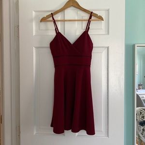BRAND NEW Francesca’s Burgundy Mini Dress s